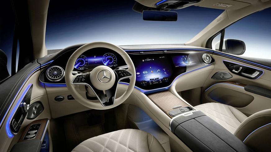 Mercedes-Benz показал салон электрического кроссовера EQS