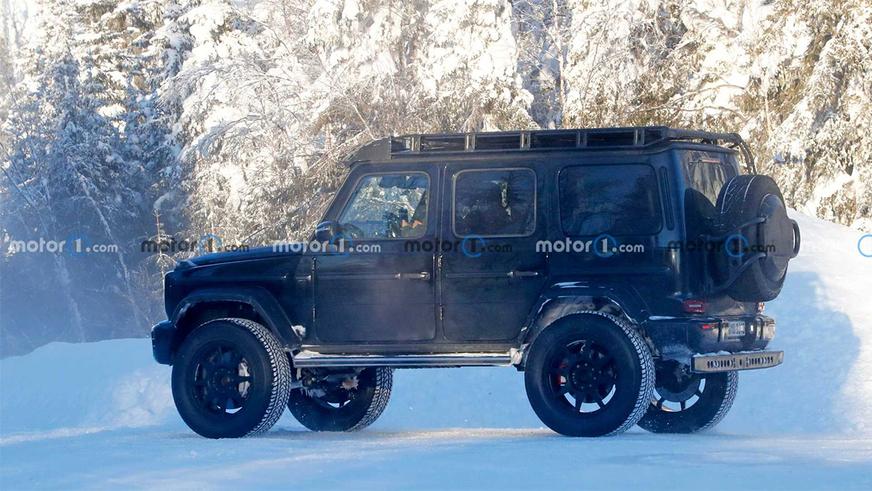Новый «гелендваген» 4×4² на зимних тестах