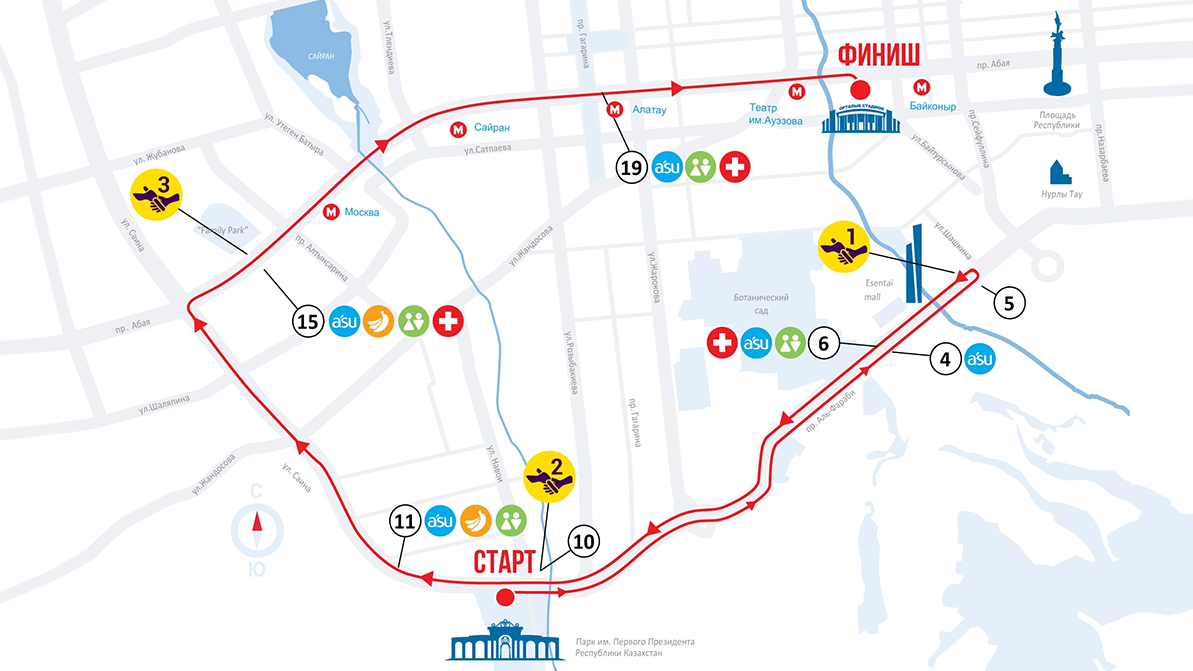 Верхнюю часть Алматы перекроют 16 и 17 апреля из-за полумарафона