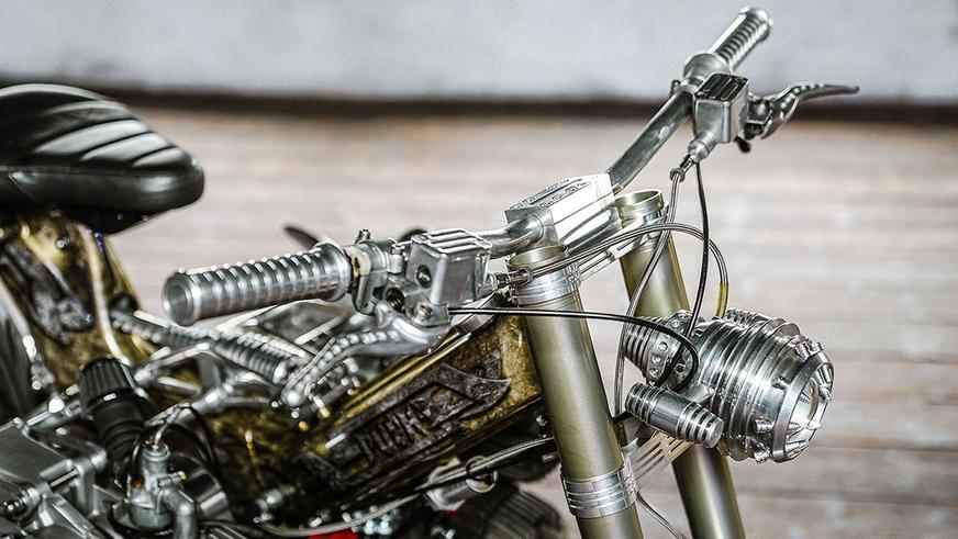 Кастомайзер из Германии построил 5-цилиндровый мопед
