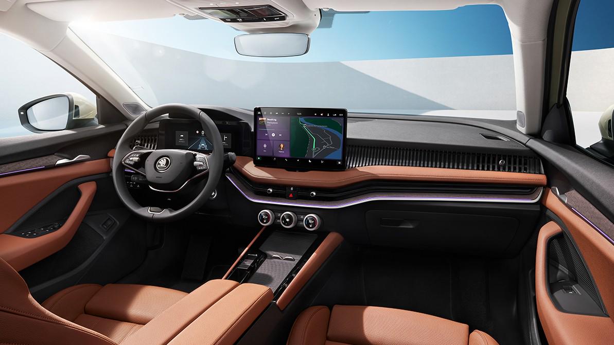 Škoda рассекретила интерьеры Superb и Kodiaq нового поколения