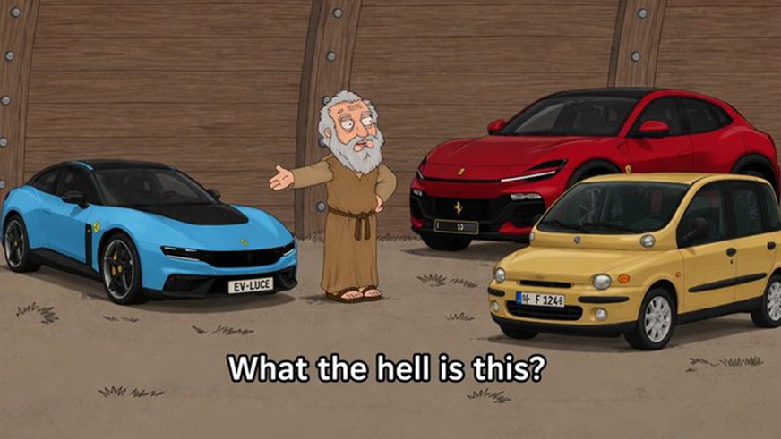 Первый электромобиль Ferrari стал героем мемов и объектом критики