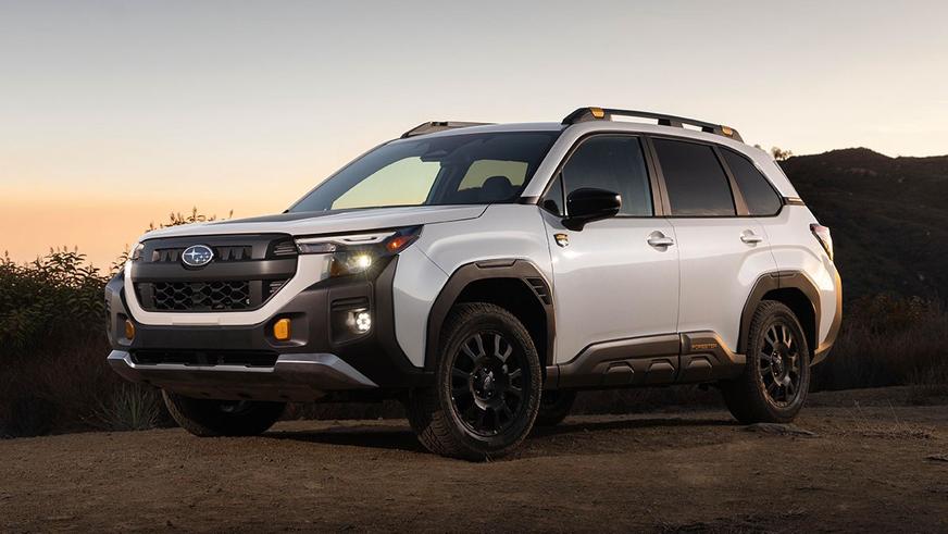 Показаны Subaru Forester Hybrid и Wilderness