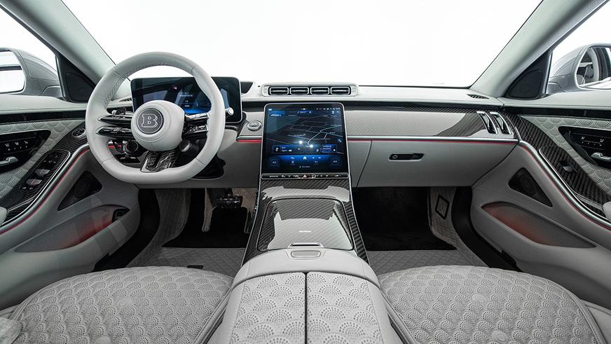 Монохромный Mercedes-Benz S-класса от Brabus: тысяча гибридных «лошадей»