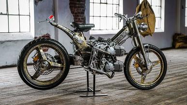 Кастомайзер из Германии построил 5-цилиндровый мопед