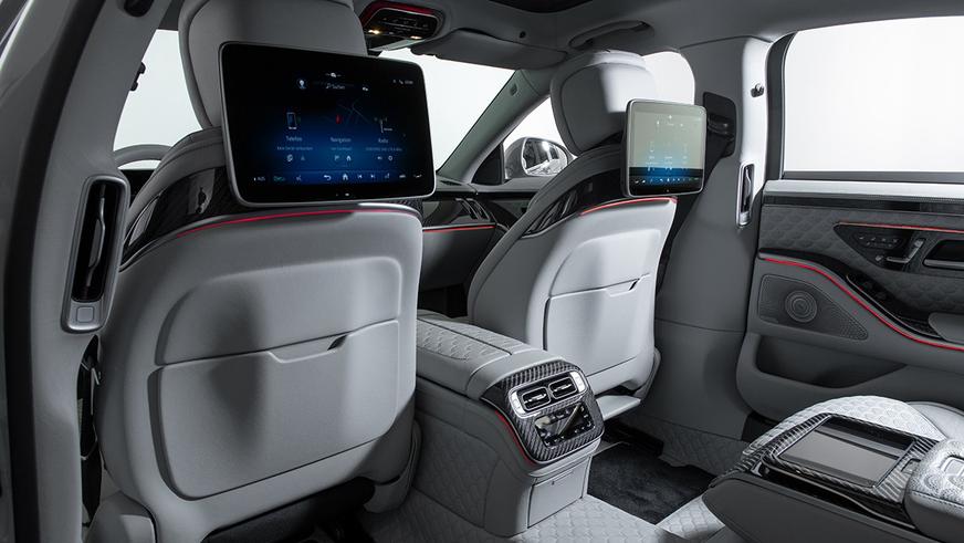 Монохромный Mercedes-Benz S-класса от Brabus: тысяча гибридных «лошадей»