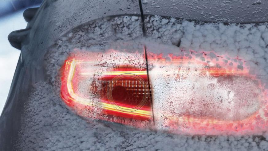 Новая наклейка для фар против обледенения зимой