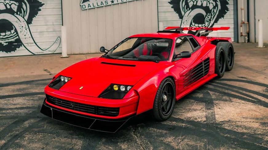 Тюнеры построили 6-колёсную Ferrari Testarossa