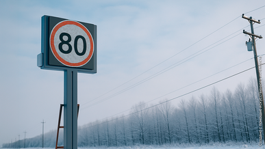 За езду быстрее 80 км/ч начали штрафовать на зимних трассах