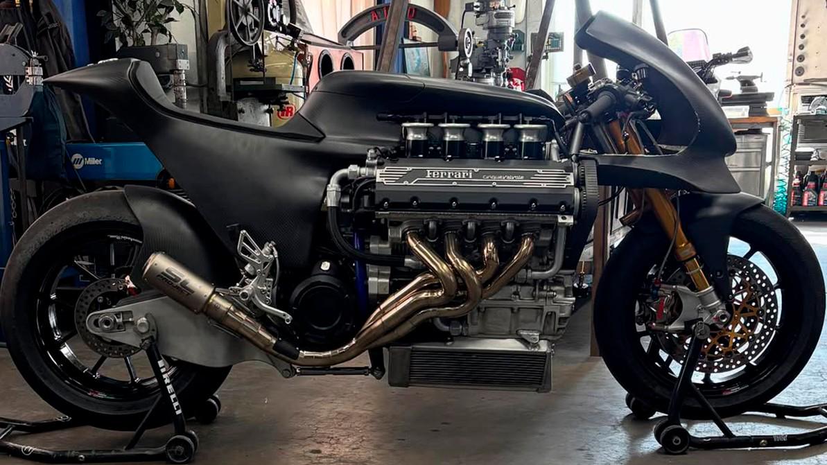 В США построили супербайк вокруг двигателя Ferrari