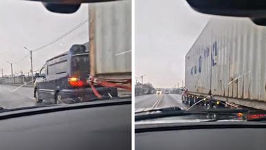 Alphard-контейнеровоз замечен в Шымкенте