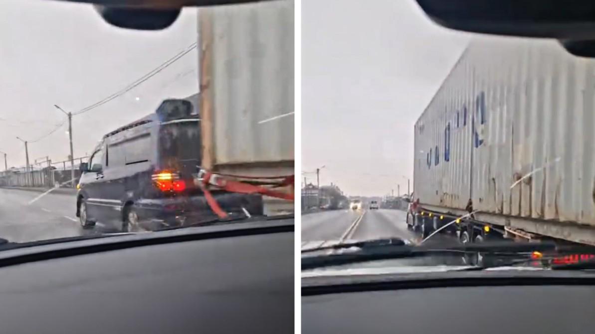 Alphard-контейнеровоз замечен в Шымкенте