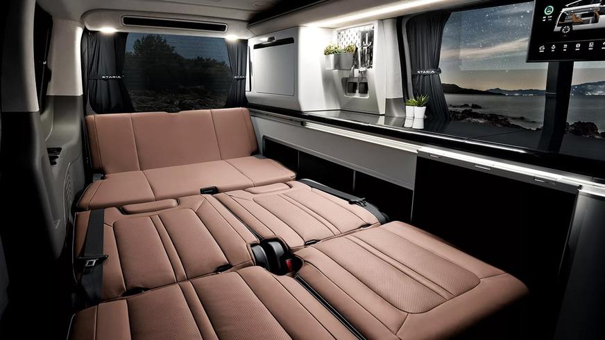 Электрическую Hyundai Staria приспособят для сна и отдыха