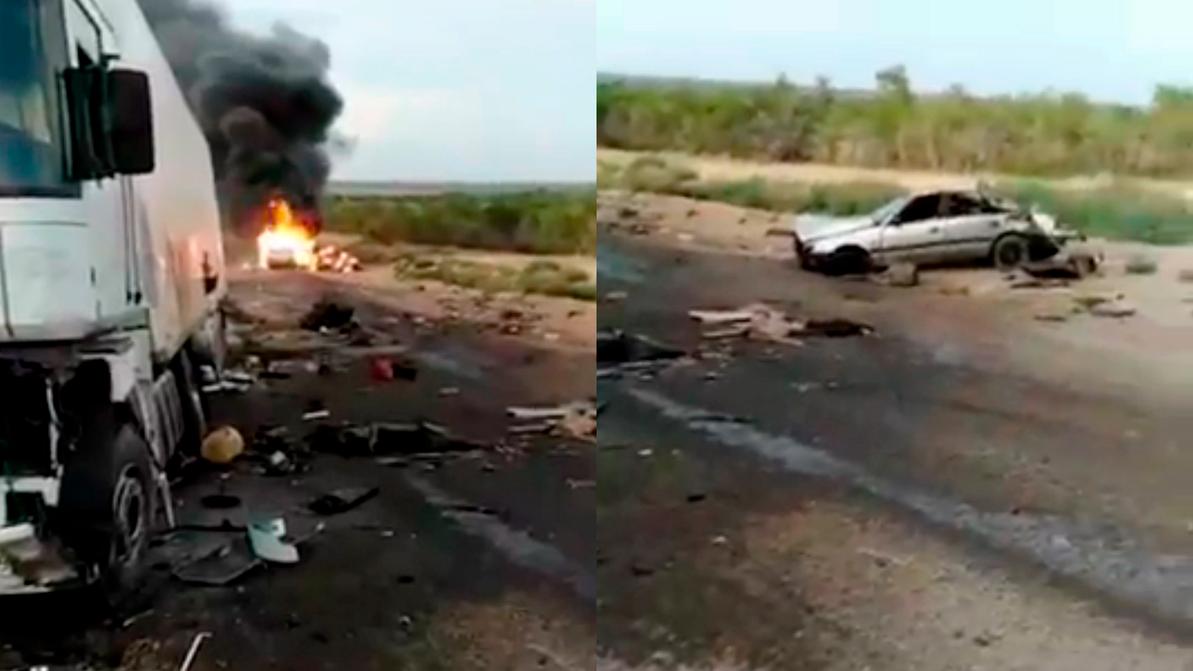 Массовая авария со взрывом газовоза в Алматинской области. Один человек погиб