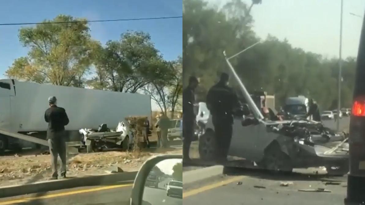 Кузов «Нивы» разрезало на части на трассе Алматы – Бишкек. Что случилось?