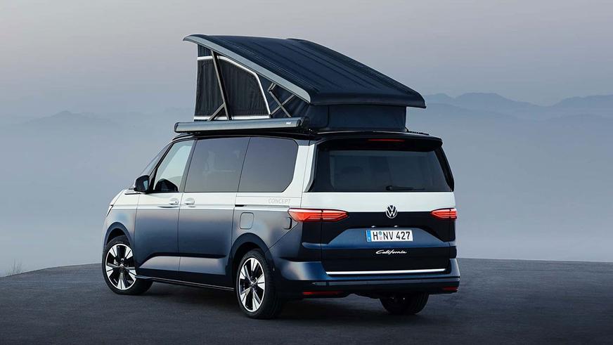 VW T7 превратился в дом на колёсах с двумя дверями и палаткой