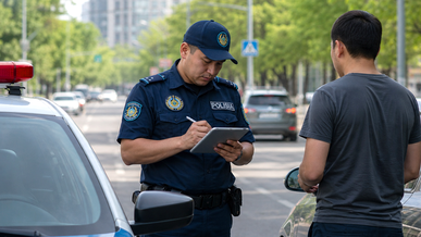 Жиырма айып балы және алты айға жүргізуші куәлігінен айыру