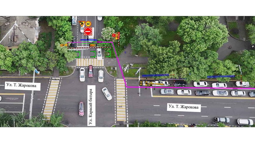 Движение по Жарокова и Аль-Фараби в Алматы частично ограничат в июне