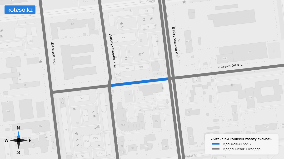 Алматыдағы Әйтеке би&nbsp;көшесін ұзарту маусымда басталады