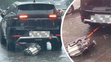 Фото дня: у BYD Tang выпал двигатель