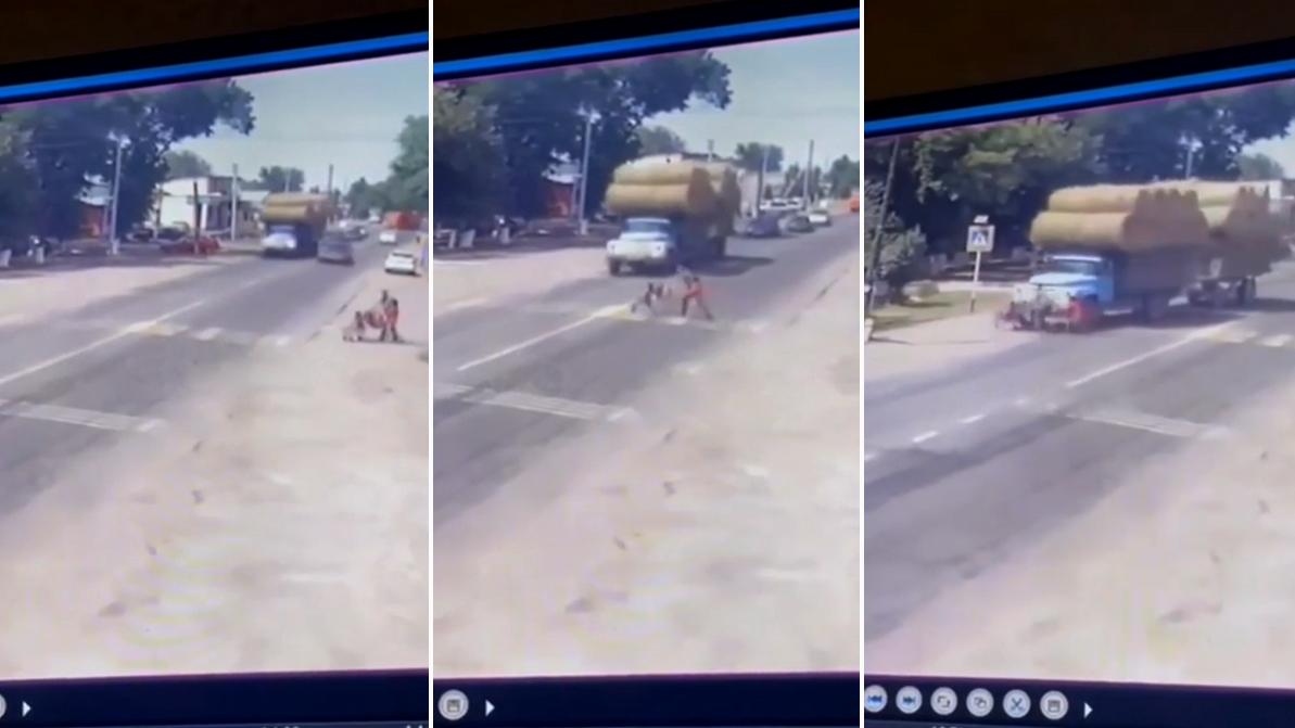 Мужчина с двумя детьми попал под грузовик