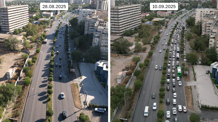 Путь по Абая: один километр за 30 минут