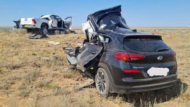 Toyota Hiluxe пен Hyundai Tucson бетпе-бет соғылды