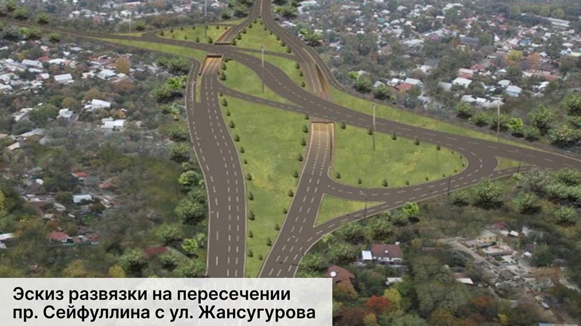 До конца лета придётся водителям  объезжать перекрёсток на Сейфуллина – Жансугурова