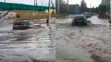 Плавучий Костанай. Машины тонули на улицах города