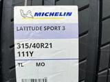 Michelin Latitude Sport 3 275/45 R21 и 315/40 R21үшін1 100 000 тг. в Усть-Каменогорск – фото 3