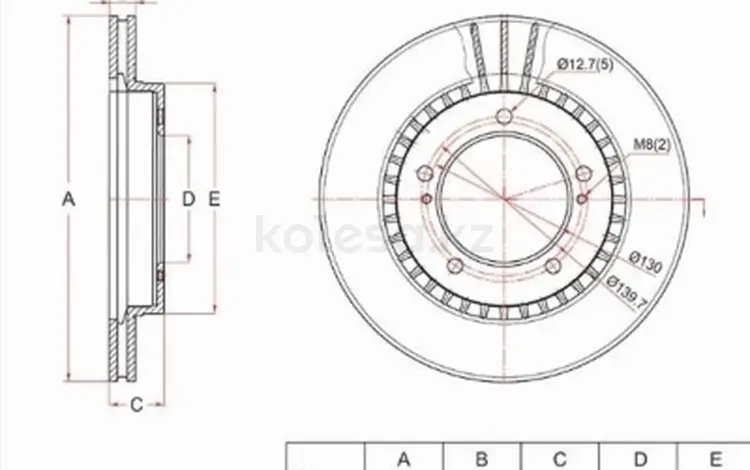 Диск тормозной перед за 12 000 тг. в Астана