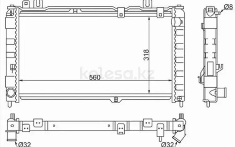 Радиатор двигателя за 12 050 тг. в Шымкент