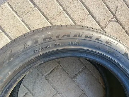 Шины 215/55 R17 — "Triangle Sportex TSH11 TH201" (Китай), летние. за 28 000 тг. в Астана – фото 5