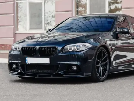 Передний сплиттер (губа) BMW M tech F10 черный глянец за 45 000 тг. в Астана – фото 5
