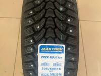 205/60 R16 Maxtrek Trek M900 ice шипованные за 30 000 тг. в Астана