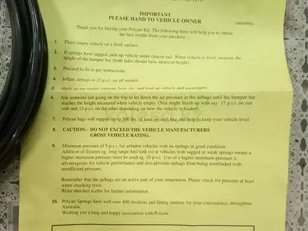 Пневмо подушки на Мицубиси Паджеро за 50 000 тг. в Алматы – фото 6