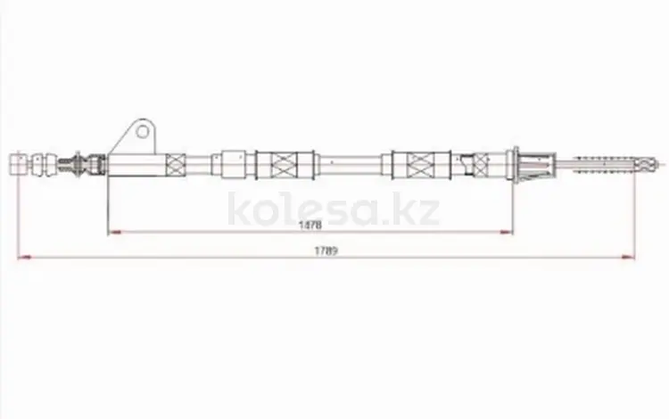 Трос ручного тормоза Правый (барабанные тормоза) за 5 150 тг. в Павлодар
