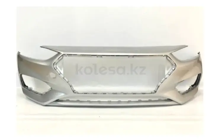 Бампер передний серебро Hyundai Accent 17-19 за 29 000 тг. в Алматы