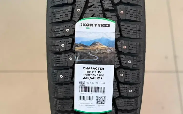 225/60 R17 Ikon Tyres (Nokian) Character Ice 7 шипованные за 49 500 тг. в Астана