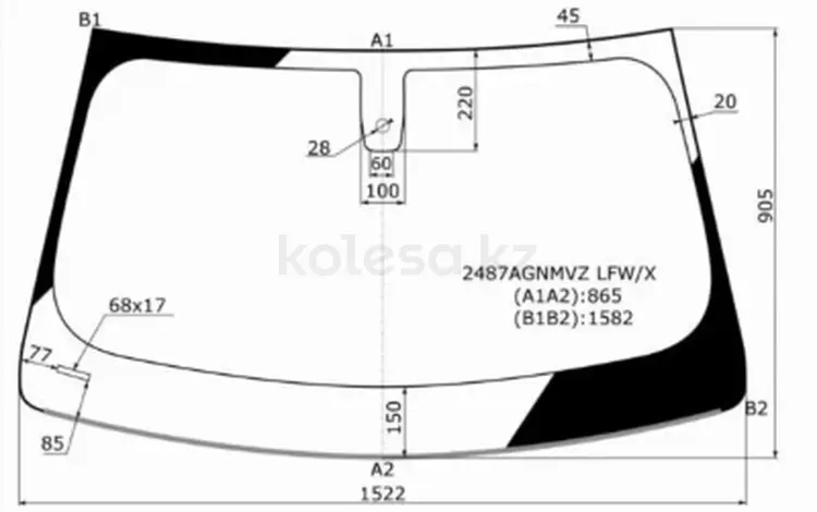 Стекло лобовоеүшін30 500 тг. в Астана