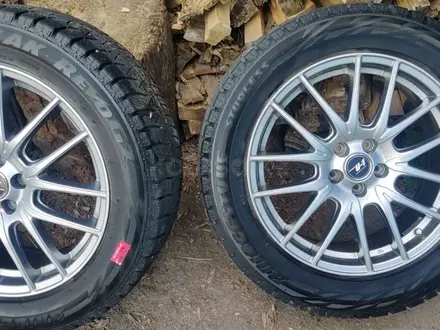 Привозные Диски R17 с зимней резиной Bridgestone 225/55/R17 за 200 000 тг. в Алматы – фото 12