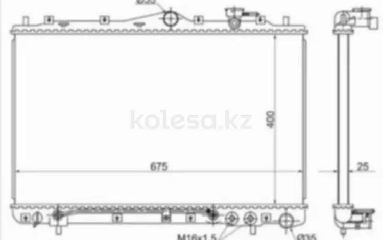Радиатор двигателя за 33 750 тг. в Астана