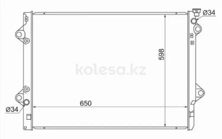 Радиатор охлаждения двигателя за 33 200 тг. в Талдыкорган