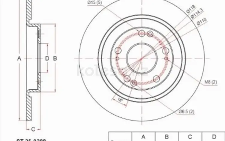 Диск тормозной (Сзади за 8 650 тг. в Караганда