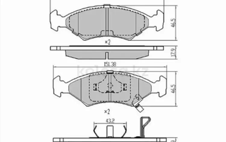 Колодки тормозные передние за 5 850 тг. в Талдыкорган