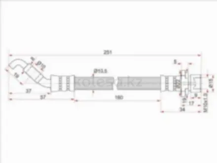 Шланг тормозной задний левый= правый за 2 900 тг. в Павлодар