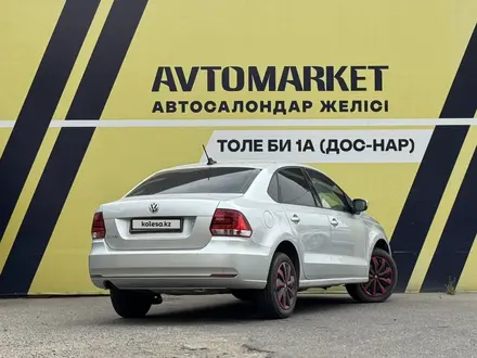 Volkswagen Polo 2017 года за 5 700 000 тг. в Тараз – фото 4