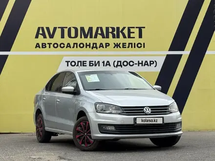 Volkswagen Polo 2017 года за 5 700 000 тг. в Тараз – фото 2