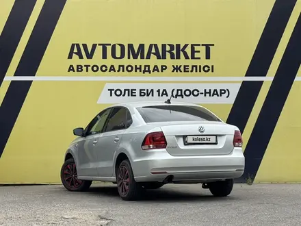 Volkswagen Polo 2017 года за 5 700 000 тг. в Тараз – фото 5