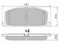 Колодки тормозные передние Новые за 3 300 тг. в Астана